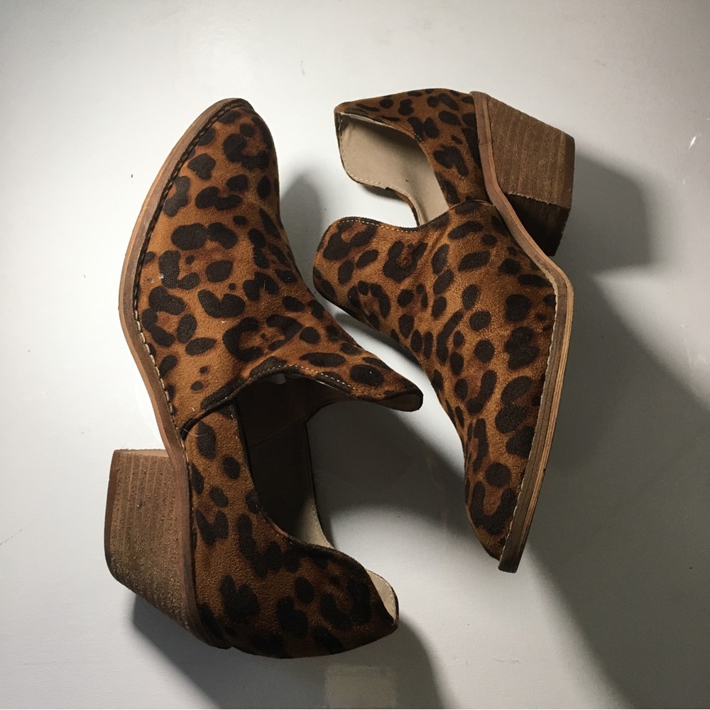 Leopard Print Loafer Booties